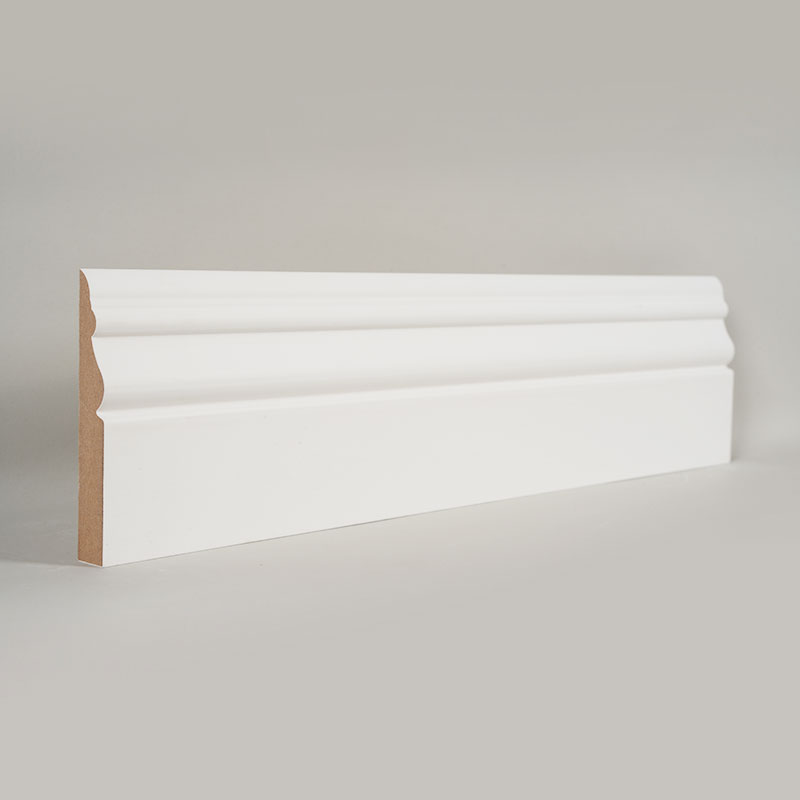 MDF soklová deska (výplňový základ a perleťově bílá) 3/5' x 3 7/8'