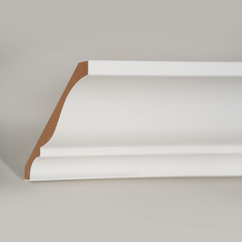 MDF korunková lišta (výplňový základ a perleťově bílá) 3/5' x 5 1/4'