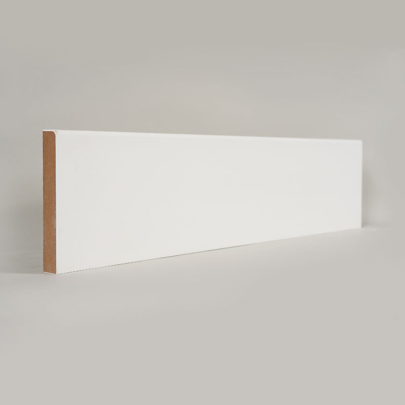 MDF soklová deska (výplňový základ a perleťově bílá) 1/2' x 3 1/2'