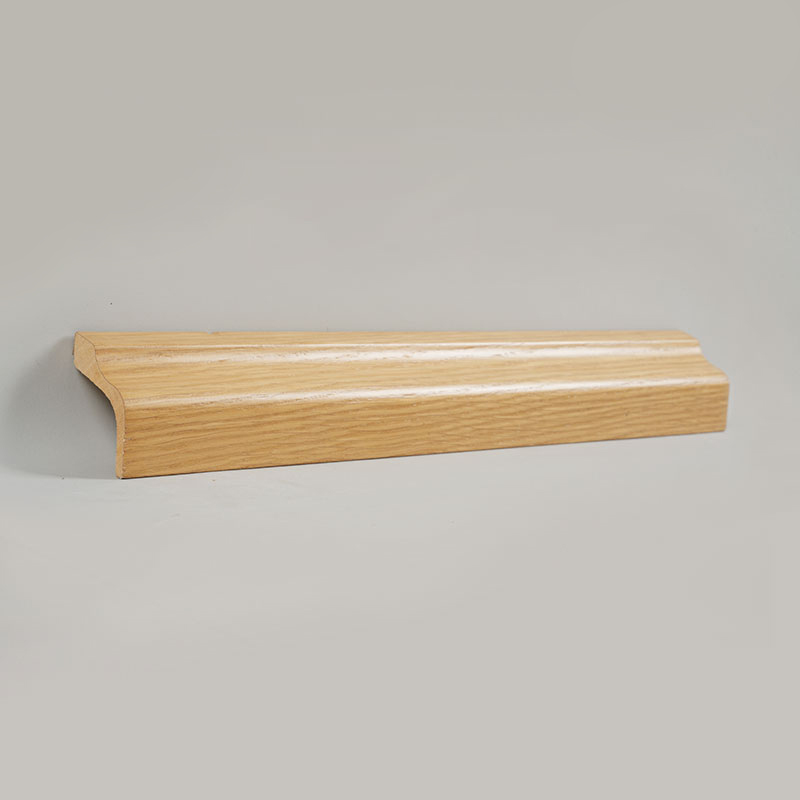 Soklová lišta z borovicového dřeva (obalená bílou dubovou dýhou + barva) - Dubová barva 1 1/2' x 2 1/6'
