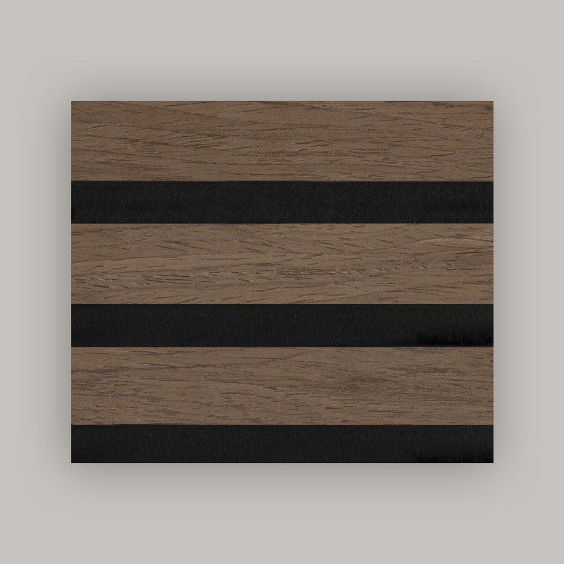 Mřížkový nástěnný/akustický nástěnný panel (jednostranně obalené dřevěnou dýhou) – barva dřeva 2400/2700 mm x 600 mm