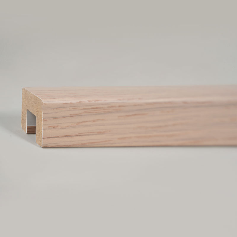 Zábradlí na schodiště z masivního dřeva (obalené PVC)-Dubová barva 1 1/6' x 1 1/6'