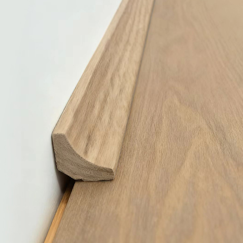 Vnitřní rohová lišta z masivního dřeva / lišta Scotia (obalená dýhou z červeného dubu + barva) - Barva dubu 3/5' x 3/5'