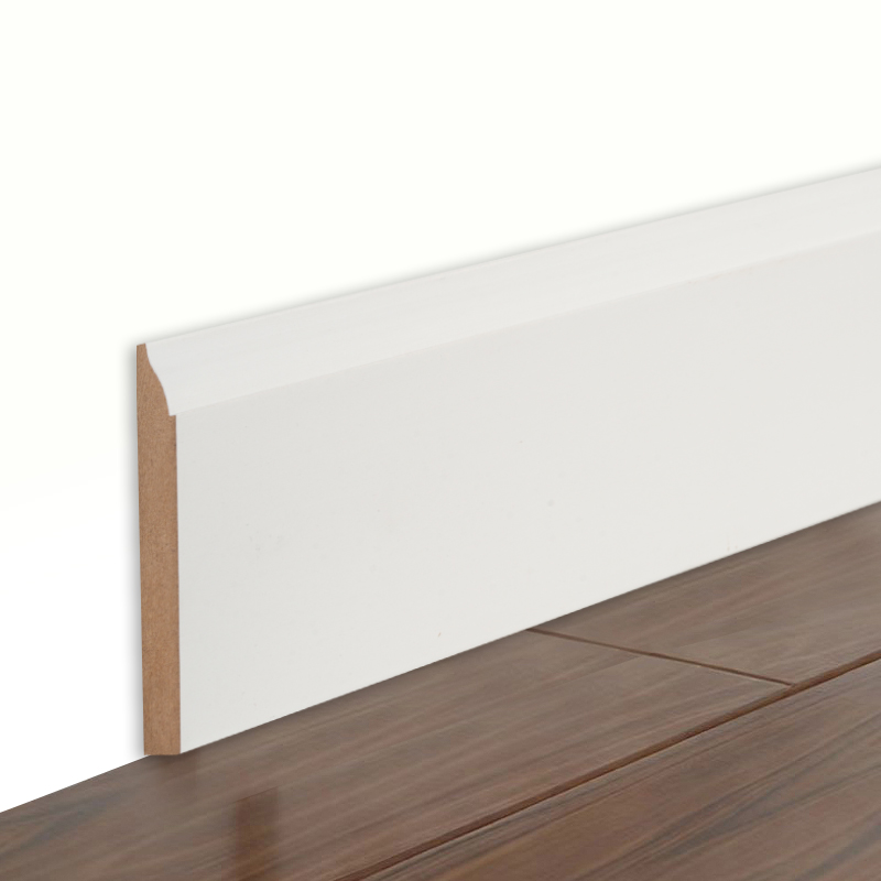 MDF soklová deska (výplňový základ a perleťově bílá) 3/5' x 3 1/4'